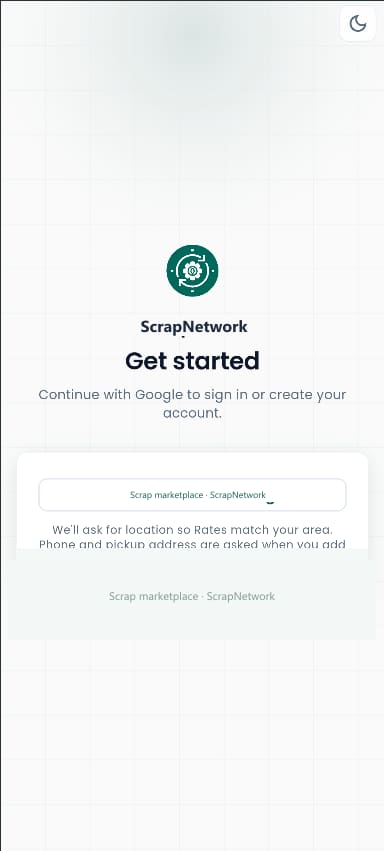 ScrapNetwork sign up